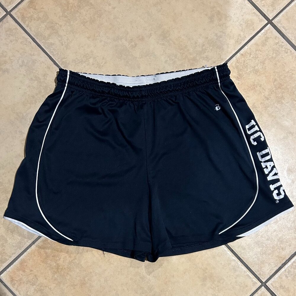UC Davis Badger workout shorts Women's NAVY blue size XL